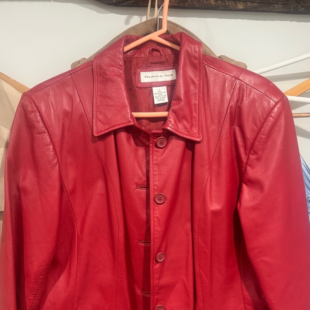 Preston & York Vibrant Red Leather Jacket